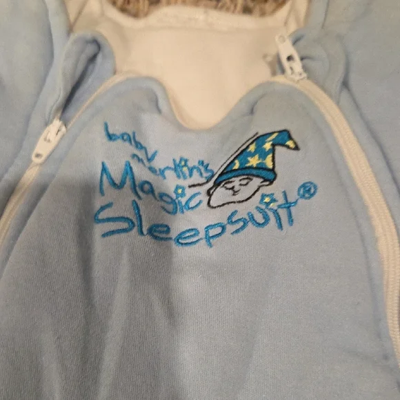 Cozy Blue Kids Footie by Mud Pie - Picture 2 of 2